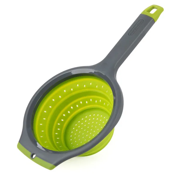 PS-3508 – PROGRESS INT Kitchen Strainer, Collapsible Hand Strainer Type Collapses To 1 Inch Thickness 1.5 Quart Capac...